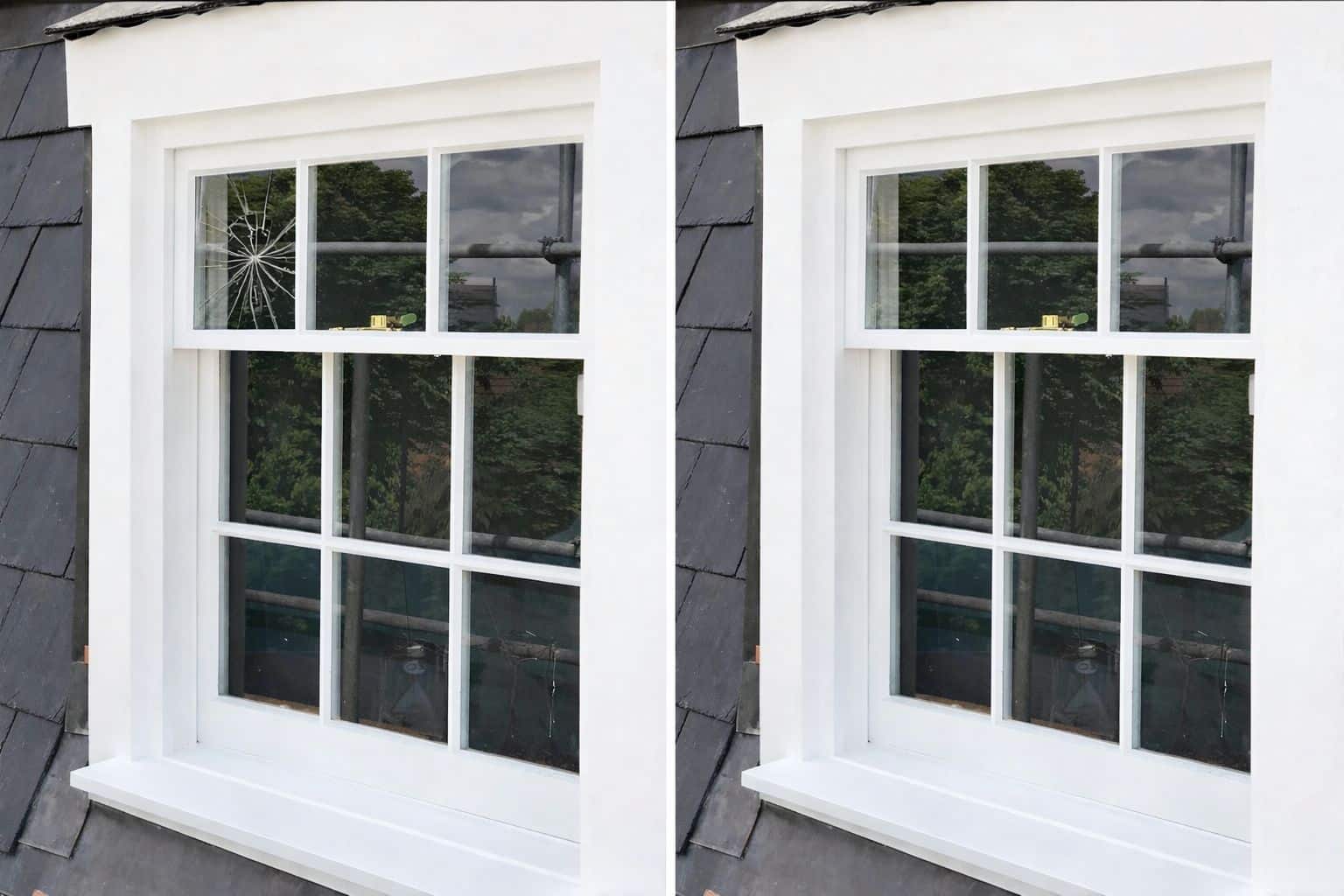 Sash window glass replacement London